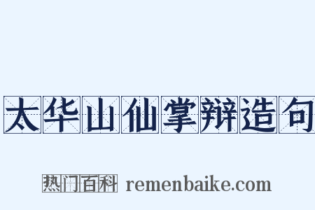 太华山仙掌辩造句是什么意思的图片